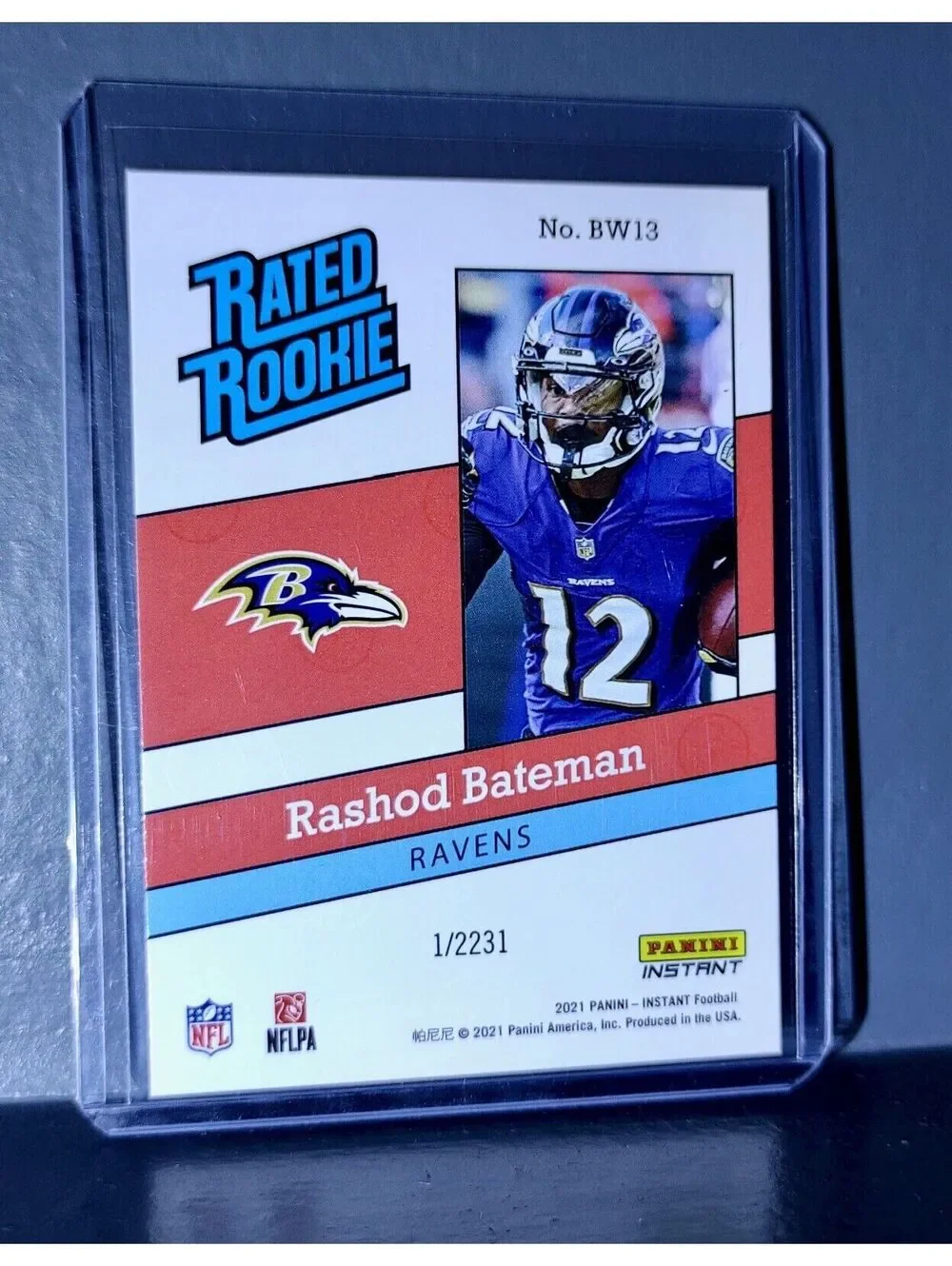 Rashod Bateman 2021 Panini NFL Rated Rookie Retro #13 Rookie Card 1/2231